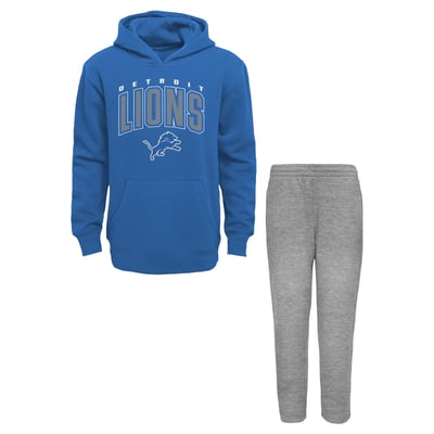 Detroit Lions Outerstuff Infant Step By Step Hoodie & Pants Set - Blue/Gray