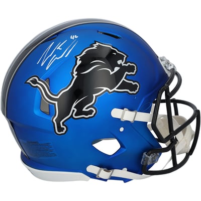 Jack Campbell Detroit Lions Autographed Fanatics Authentic Riddell 2024 Alternate Speed Authentic Helmet  