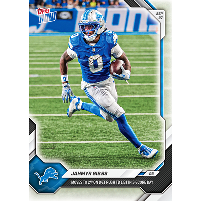 Jahmyr Gibbs - 2026 NFL Topps NOW® - Card 31 - LOOK FOR AUTOS