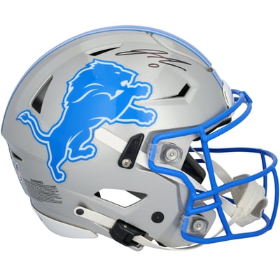 Jahmyr Gibbs Detroit Lions Autographed Fanatics Authentic Riddell 2024 Speed Flex Authentic Helmet