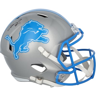 Jameson Williams Detroit Lions Autographed Fanatics Authentic Riddell Speed Replica Helmet 