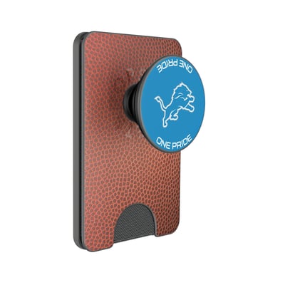 Detroit Lions Keyscaper Football PopSockets Magnetic Wallet