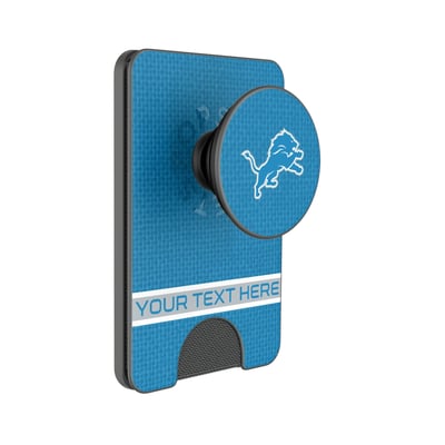 Detroit Lions Keyscaper Personalized Endzone Solid PopSockets Magnetic Wallet