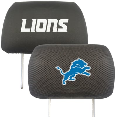 Detroit Lions Logo Brands Car Head Rest Cover