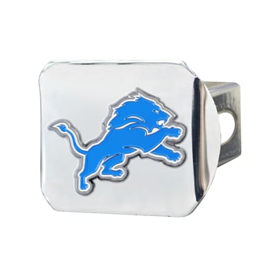 Detroit Lions Logo Brands Chrome Hitch Cover