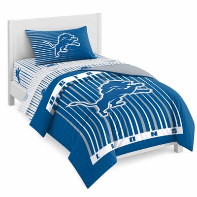 Logo Brands Detroit Lions Momentum Bed In A Bag - Twin
