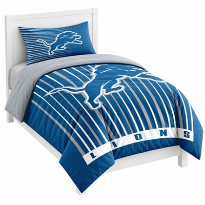 Detroit Lions Logo Brands Momentum Two-Piece Twin Bedding Set