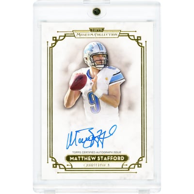 Matthew Stafford Detroit Lions Autographed 2013 Topps Museum Collection Signature Series Gold #SSA-MS #13/25 Card 