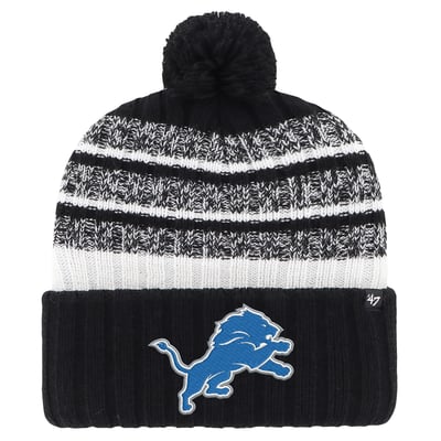 Detroit Lions '47 Tavern Cuffed Knit Hat with Pom - Black