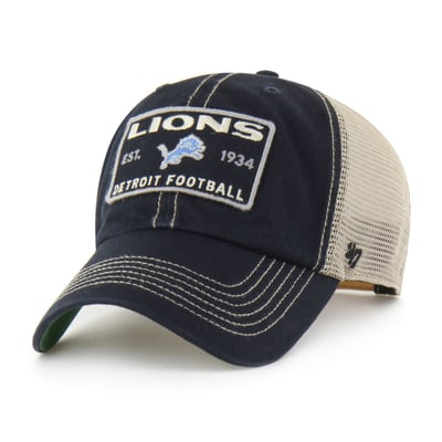  Detroit Lions '47 Wabash Trucker Clean Up Adjustable Hat - Black
