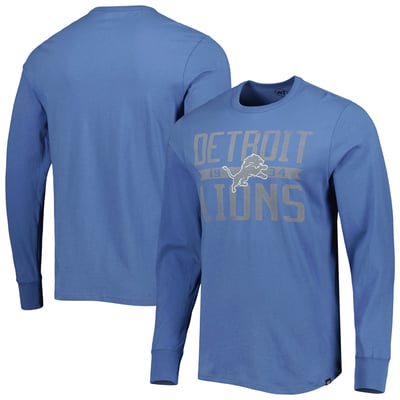 Detroit Lions '47 Brand Wide Out Franklin Long Sleeve T-Shirt - Blue