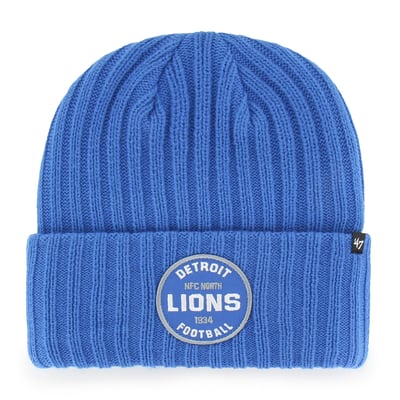  Detroit Lions '47 Ribbed Snowdrift Cuffed Knit Hat - Blue