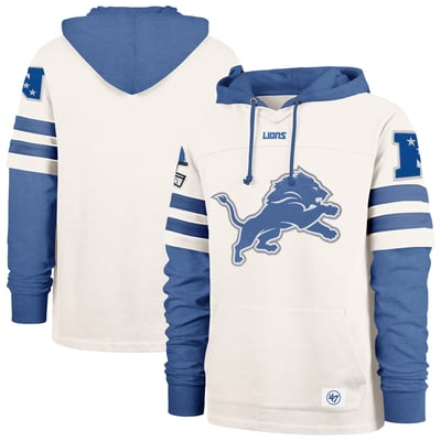  Detroit Lions '47 Big & Tall Cornerback Pullover Hoodie - Cream