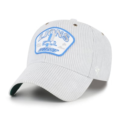Detroit Lions '47 Throwback Accordia Corduroy MVP Adjustable Hat - Gray
