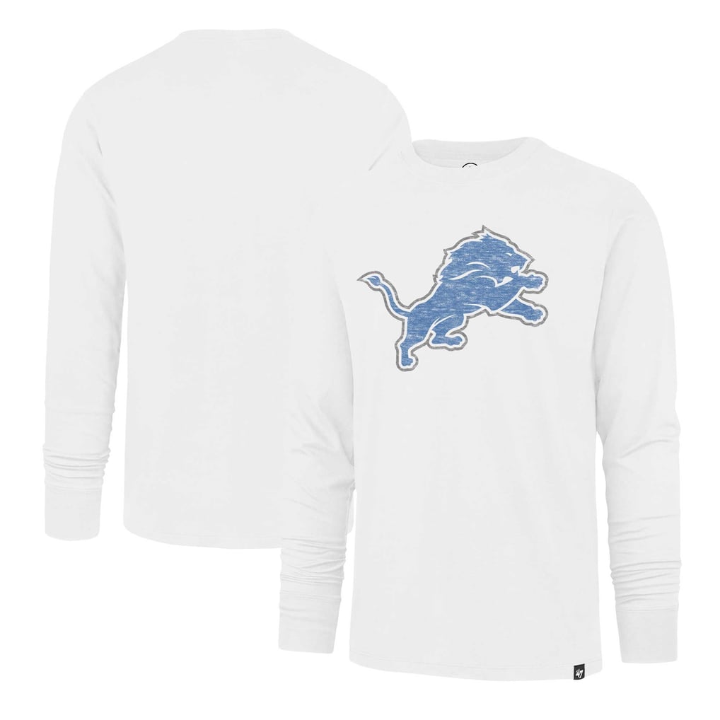 Men's Detroit Lions '47 White Premier Franklin Long Sleeve T-Shirt