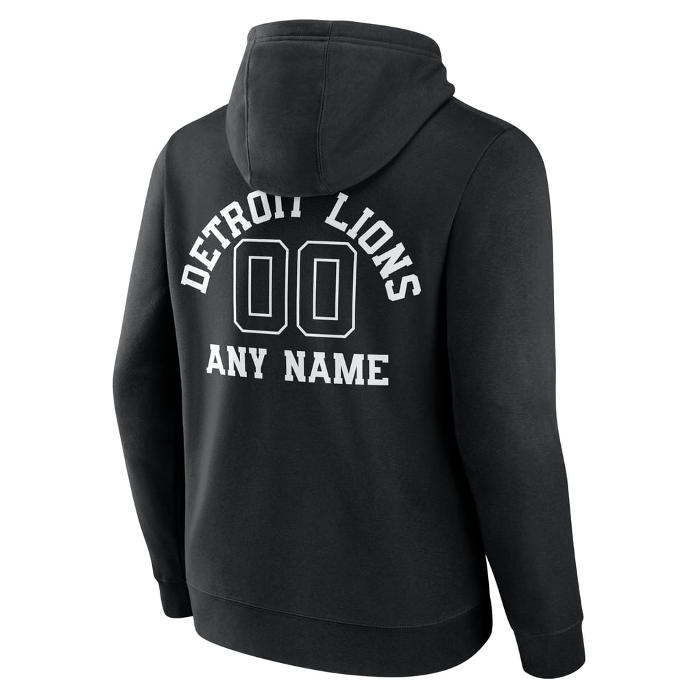 Men's Gray Detroit Lions Big & Tall Team Authentic Custom Hoodie