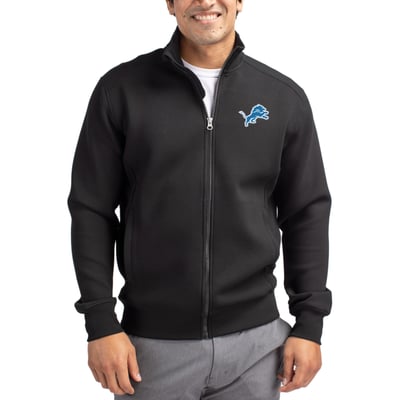 Detroit Lions Cutter & Buck  Roam Eco Recycled Full-Zip Jacket - Black