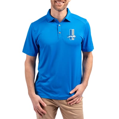  Detroit Lions Cutter & Buck Throwback Forge Eco Stretch Recycled Polo - Blue