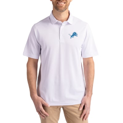 Detroit Lions Cutter & Buck Virtue Eco Pique Recycled Polo - White