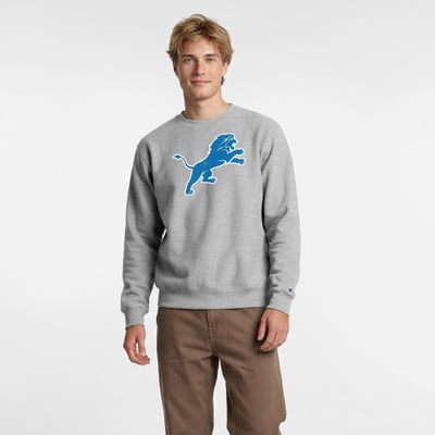 Detroit Lions Disney x Champion Simba Powerblend Sweatshirt - Heather Gray