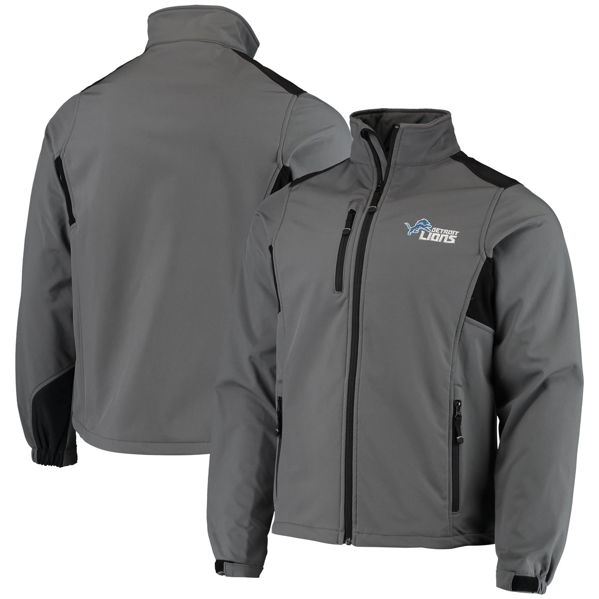 Men's Dunbrooke Charcoal Detroit Lions Circle Softshell Fleece