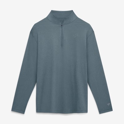 Detroit Lions Fanatics Clutch Quarter-Zip Pullover - Gray