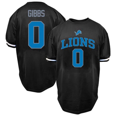 Jahmyr Gibbs Detroit Lions Fanatics Big & Tall Mesh Name & Number T-Shirt - Black
