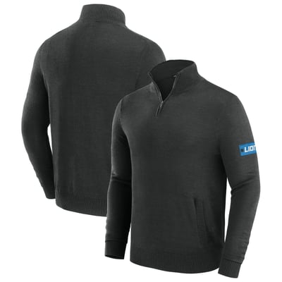 Detroit Lions J. Palmer Franchise Quarter-Zip Sweater - Black