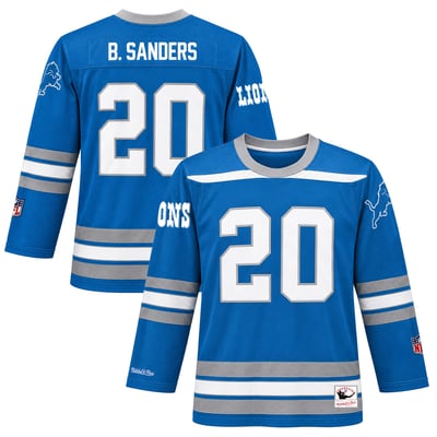 Barry Sanders Detroit Lions Mitchell & Ness Hockey Jersey - Blue
