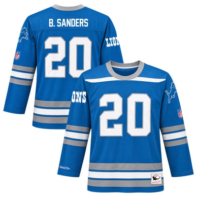 Barry Sanders Detroit Lions Mitchell & Ness Hockey Jersey - Blue
