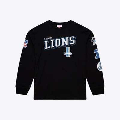 Detroit Lions Mitchell & Ness Big & Tall Training Camp Long Sleeve T-Shirt - Black