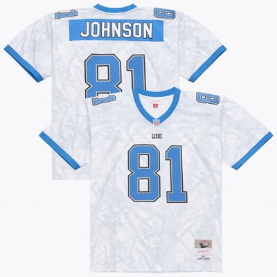 Calvin Johnson Detroit Lions Mitchell & Ness 2007 Ghosted Retired Player Jersey - White