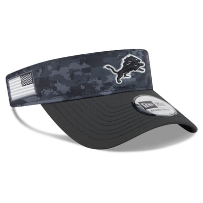 Detroit Lions New Era 2026 Salute To Service Adjustable Visor - Black
