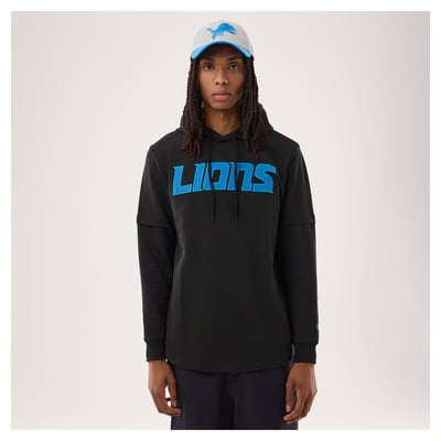 Detroit Lions New Era Functional Fandom Twofer Hoodie - Black
