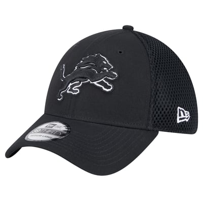New Era Detroit Lions Black Main Neo 39THIRTY Flex Hat