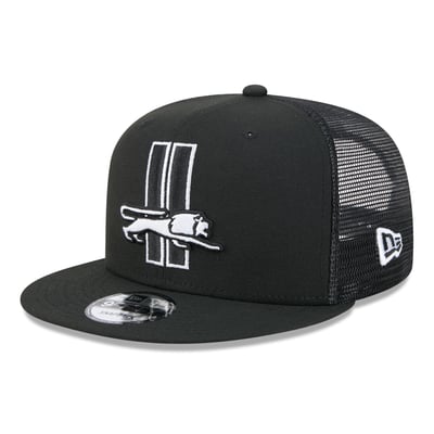 Detroit Lions New Era 9FIFTY Snapback Trucker Hat - Black/White