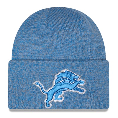 Detroit Lions New Era Marled Cuffed Knit Hat - Blue
