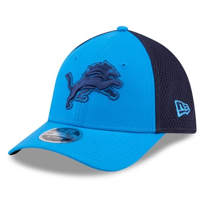 Detroit Lions New Era Neo Mesh 39THIRTY M-Crown Stretch Hat - Blue