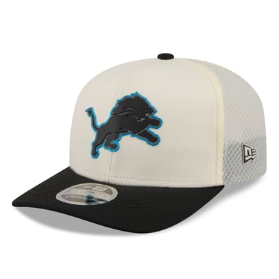 Detroit Lions New Era Color Pop 9SEVENTY Adjustable Hat - Cream/Black