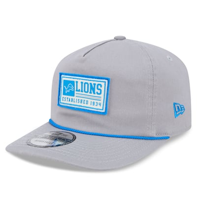 Detroit Lions New Era Patch 19TWENTY Adjustable Hat - Gray
