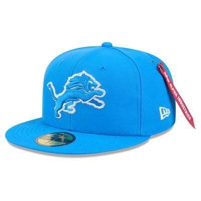 Detroit Lions New Era x Alpha Industries 59FIFTY Fitted Hat - Blue