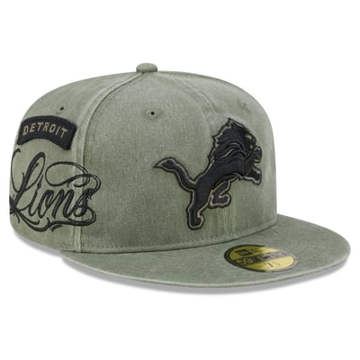Detroit Lions New Era x BJ Betts 2026 Salute To Service 59FIFTY Fitted Hat - Olive