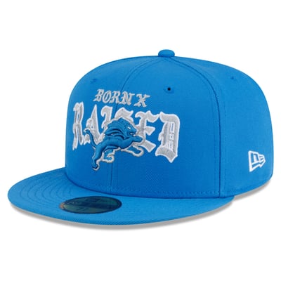 Detroit Lions New Era x Born x Raised 59FIFTY Fitted Hat - Blue