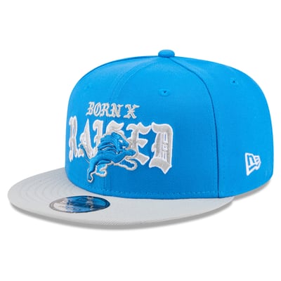 Detroit Lions New Era x Born x Raised 9FIFTY Snapback Hat - Blue/Silver