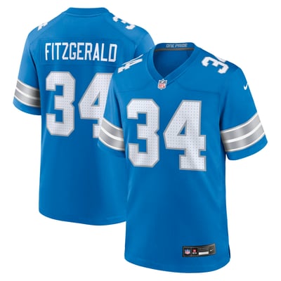 Bishop Fitzgerald Detroit Lions Nike Team Game Jersey - Blue