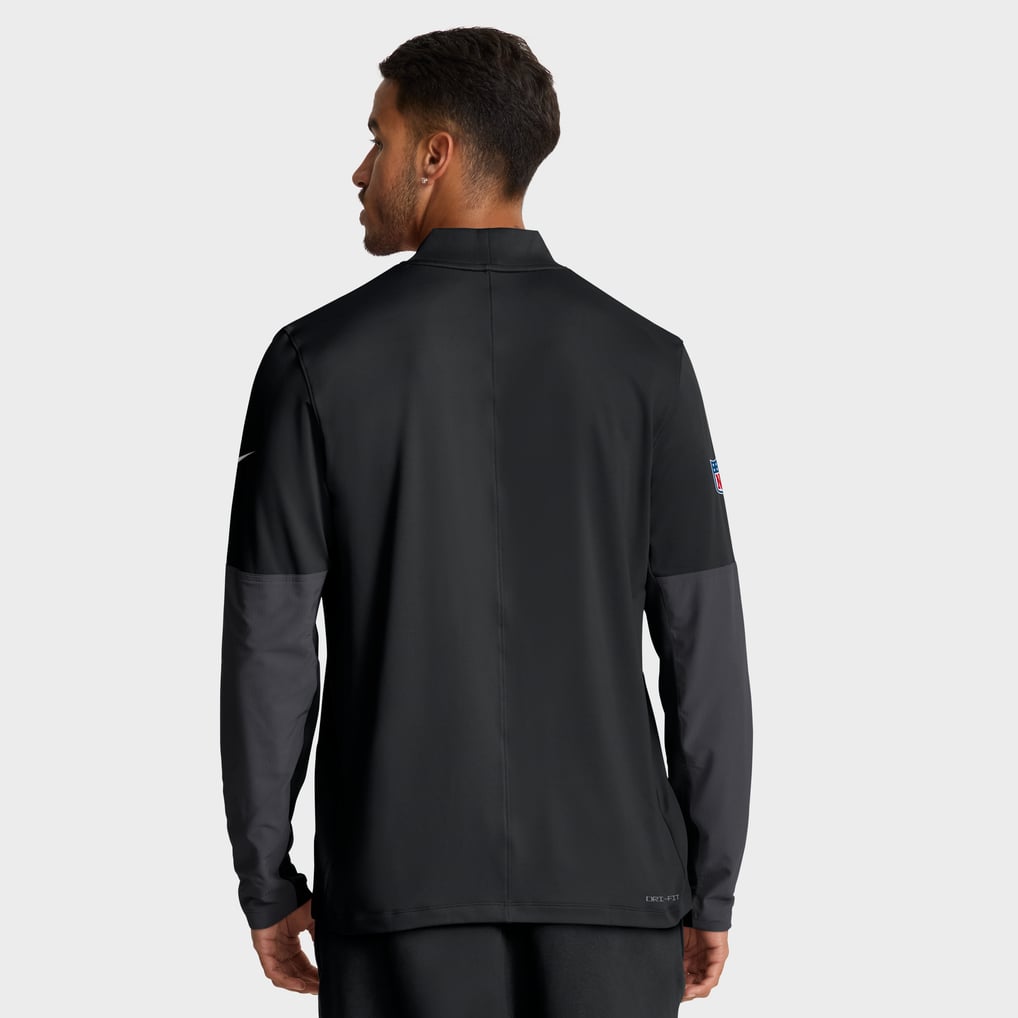 Detroit Lions Nike Sideline Dri-FIT Half-Zip Pullover - Black