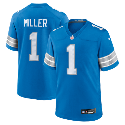 Blake Miller Detroit Lions Nike Team Game Jersey - Blue