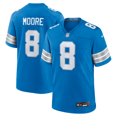 Derrick Moore Detroit Lions Nike Team Game Jersey - Blue
