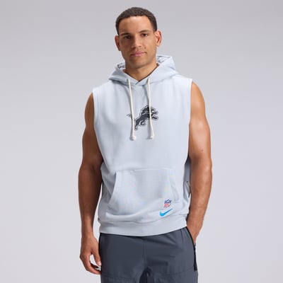  Detroit Lions Nike 2026 Rivalries Collection Sideline Sleeveless Fleece Hoodie - Silver