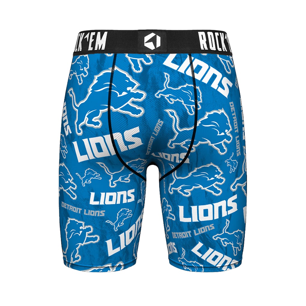 Detroit Lions Rock Em Logo Boxer Briefs - Blue